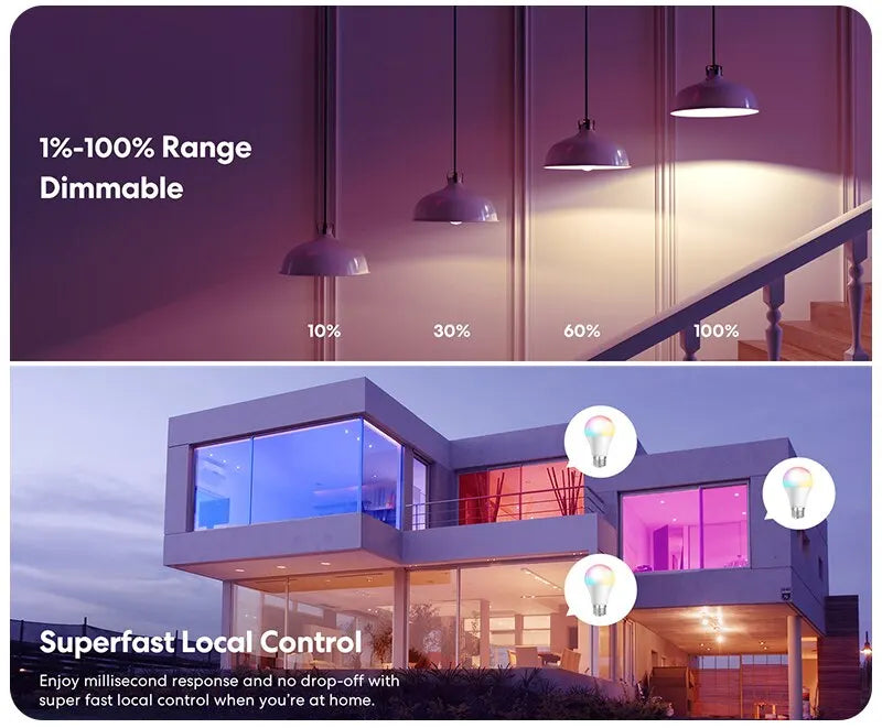 Smart RGB LED Light Bulb | 16 Colors, Dimmable with Remote Control for the Perfect Ambiance