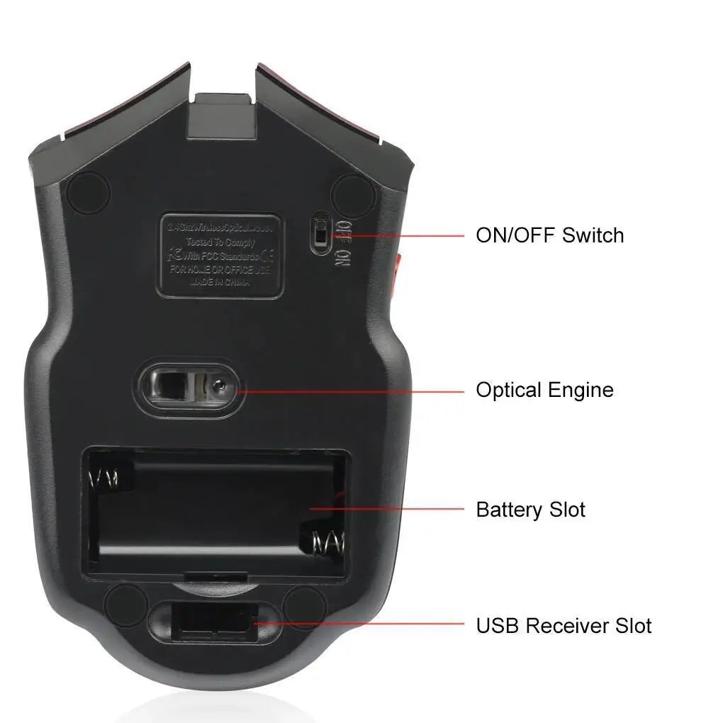 2.4G Wireless Mouse 1600 DPI | 6-Button High-Precision Mouse for Gaming & Office