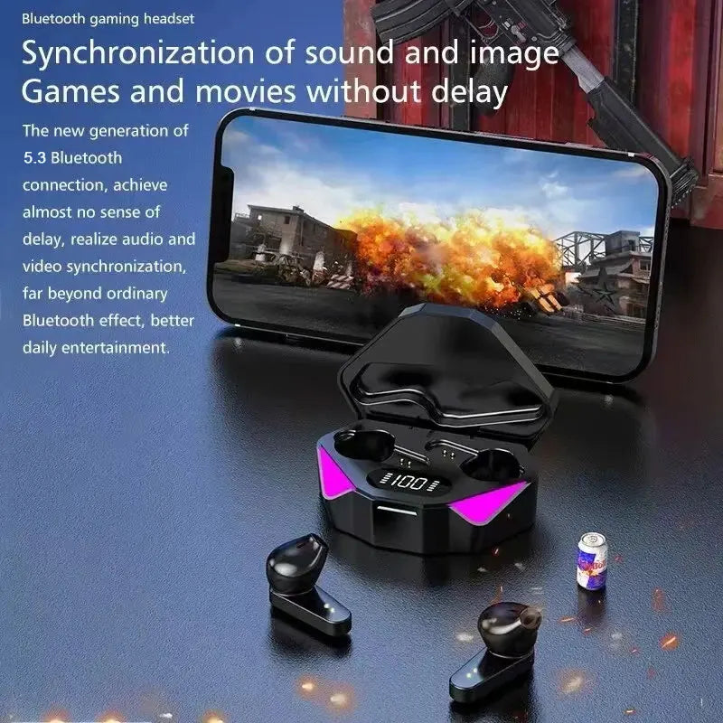 X15 TWS Bluetooth Earbuds | Noise Cancelling, LED Display & HD Microphone for Gaming & Music