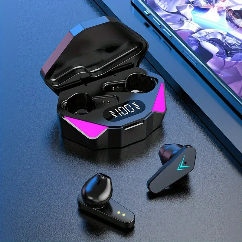 X15 TWS Bluetooth Earbuds | Noise Cancelling, LED Display & HD Microphone for Gaming & Music