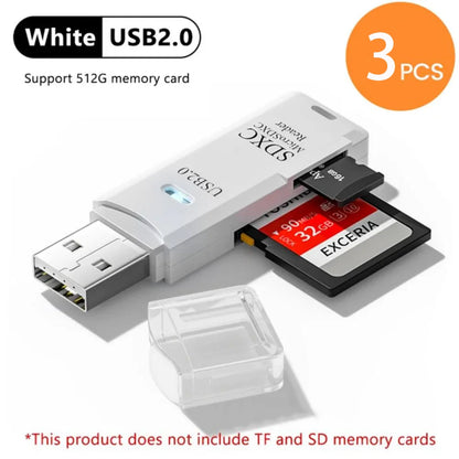 2-in-1 USB 3.0 Card Reader | High-Speed SD & MicroSD Memory Card Adapter // Lector de Tarjetas USB 3.0 2 en 1 | Adaptador para SD y MicroSD de Alta Velocidad
