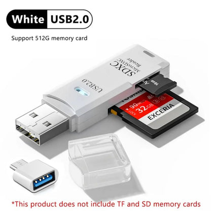 2-in-1 USB 3.0 Card Reader | High-Speed SD & MicroSD Memory Card Adapter // Lector de Tarjetas USB 3.0 2 en 1 | Adaptador para SD y MicroSD de Alta Velocidad