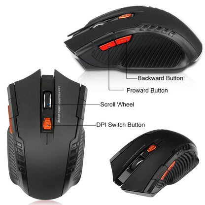 2.4G Wireless Mouse 1600 DPI | 6-Button High-Precision Mouse for Gaming & Office