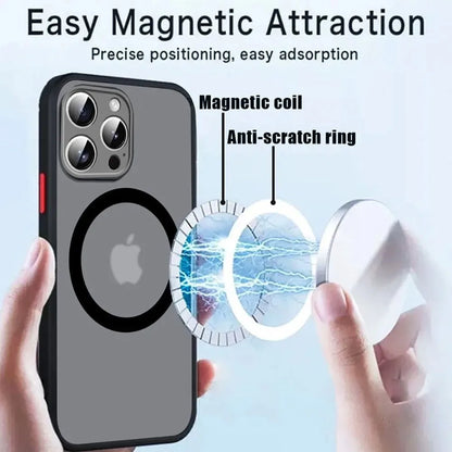 Luxury Armor Matte Case for iPhone | MagSafe Compatible, Magnetic Wireless Charging & Shockproof Protection // Funda Luxury Armor Mate para iPhone | Acabado Mate, Compatible con MagSafe, Carga Inalámbrica Magnética y Protec