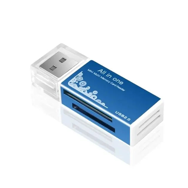 2-in-1 USB 3.0 Card Reader | High-Speed SD & MicroSD Memory Card Adapter // Lector de Tarjetas USB 3.0 2 en 1 | Adaptador para SD y MicroSD de Alta Velocidad