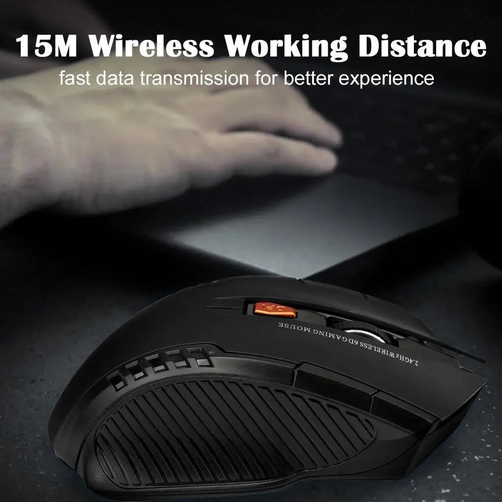 2.4G Wireless Mouse 1600 DPI | 6-Button High-Precision Mouse for Gaming & Office