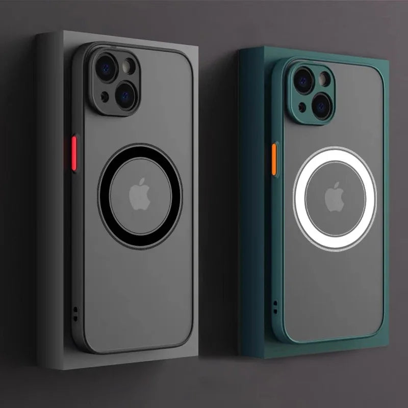 Luxury Armor Matte Case for iPhone | MagSafe Compatible, Magnetic Wireless Charging & Shockproof Protection // Funda Luxury Armor Mate para iPhone | Acabado Mate, Compatible con MagSafe, Carga Inalámbrica Magnética y Protec