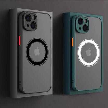 Luxury Armor Matte Case for iPhone | MagSafe Compatible, Magnetic Wireless Charging & Shockproof Protection // Funda Luxury Armor Mate para iPhone | Acabado Mate, Compatible con MagSafe, Carga Inalámbrica Magnética y Protec