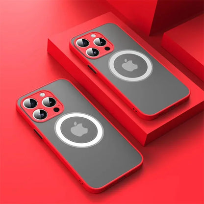 Luxury Armor Matte Case for iPhone | MagSafe Compatible, Magnetic Wireless Charging & Shockproof Protection // Funda Luxury Armor Mate para iPhone | Acabado Mate, Compatible con MagSafe, Carga Inalámbrica Magnética y Protec