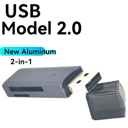 2-in-1 USB 3.0 Card Reader | High-Speed SD & MicroSD Memory Card Adapter // Lector de Tarjetas USB 3.0 2 en 1 | Adaptador para SD y MicroSD de Alta Velocidad
