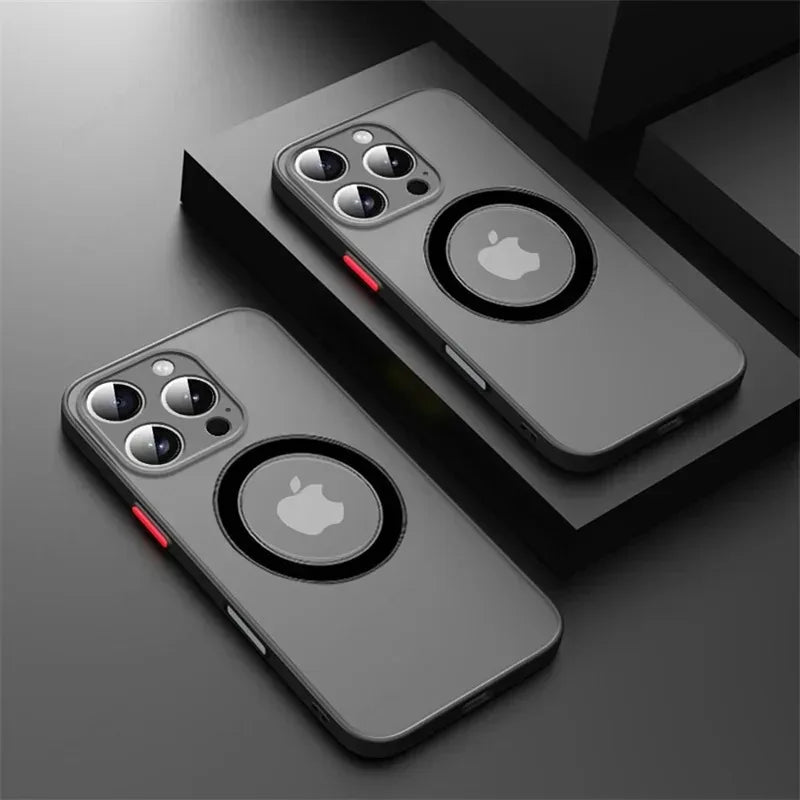 Luxury Armor Matte Case for iPhone | MagSafe Compatible, Magnetic Wireless Charging & Shockproof Protection // Funda Luxury Armor Mate para iPhone | Acabado Mate, Compatible con MagSafe, Carga Inalámbrica Magnética y Protec