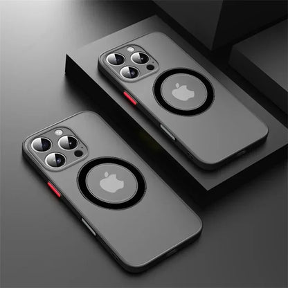 Luxury Armor Matte Case for iPhone | MagSafe Compatible, Magnetic Wireless Charging & Shockproof Protection // Funda Luxury Armor Mate para iPhone | Acabado Mate, Compatible con MagSafe, Carga Inalámbrica Magnética y Protec