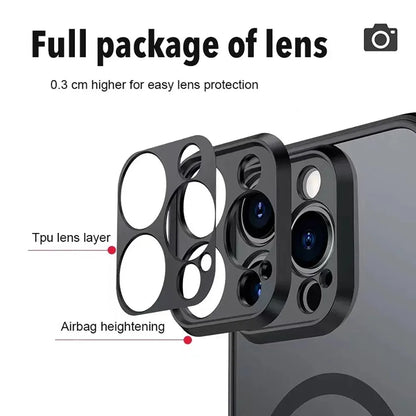 Luxury Armor Matte Case for iPhone | MagSafe Compatible, Magnetic Wireless Charging & Shockproof Protection // Funda Luxury Armor Mate para iPhone | Acabado Mate, Compatible con MagSafe, Carga Inalámbrica Magnética y Protec